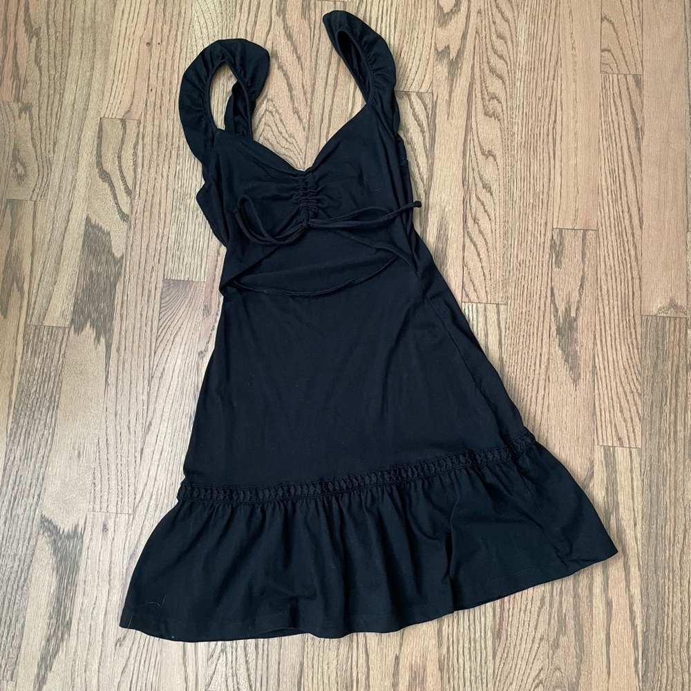 ASOS Petite Ruffle Sleeve Mini Dress - Picture 4 of 10